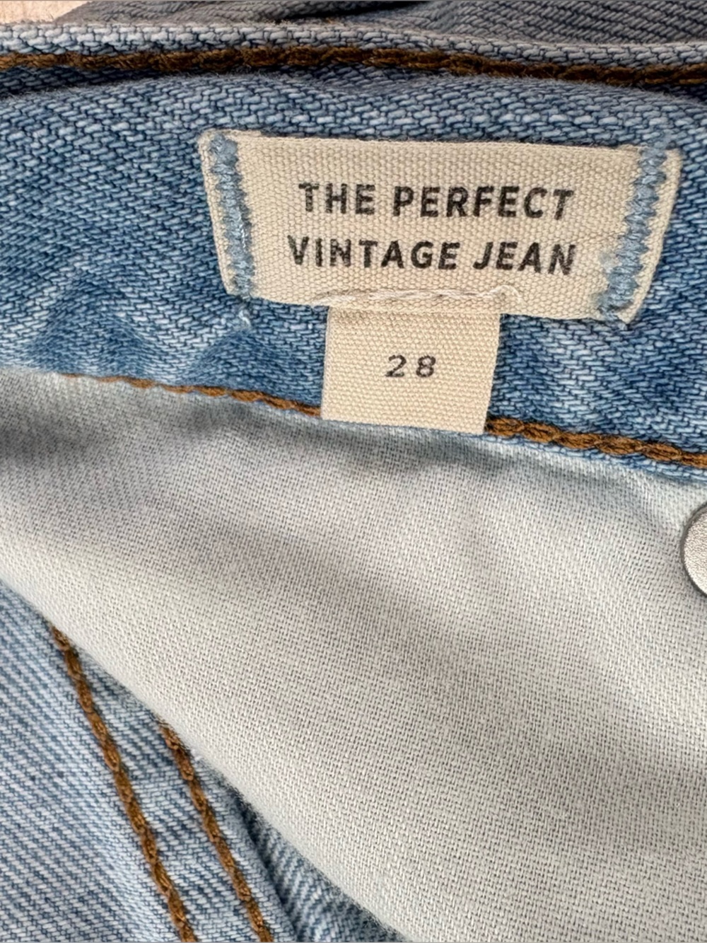 Madewell Perfect Vintage Jeans Womens Sz 28 Light Wash Tapered High Rise Denim - Picture 8 of 10